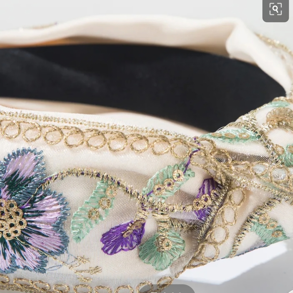 Colorful Floral Embroidered Headbands - Picture 12 of 17